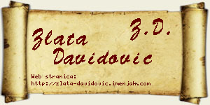 Zlata Davidović vizit kartica